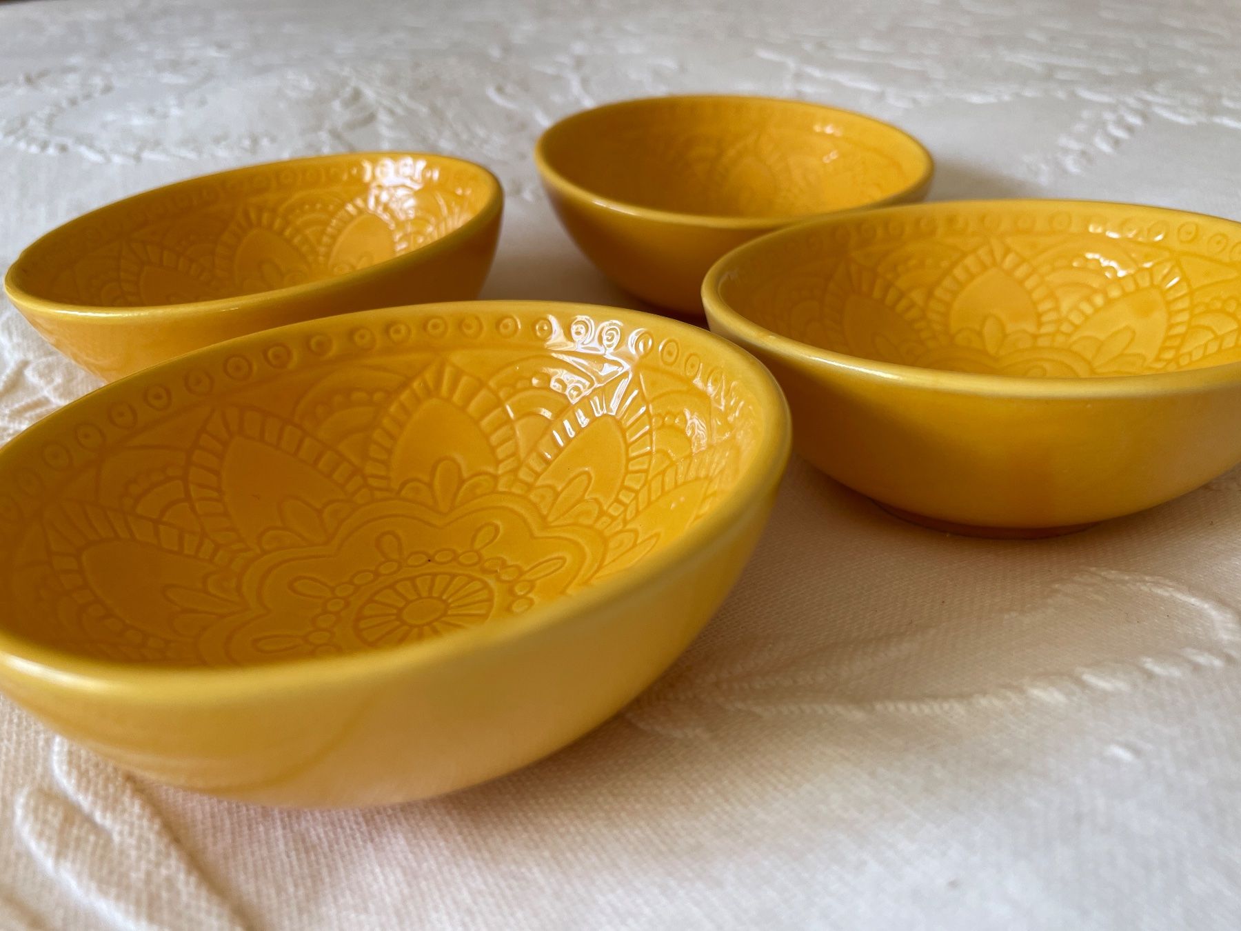 Schalen: 4 Schälchen sonnengelb, Vintage, Boho Style, Dekoschalen – Gebraucht aus Birsfelden von Nic21 3