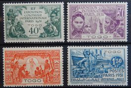 Togo Franz. Kolonie Kat. 103-106 * 1931