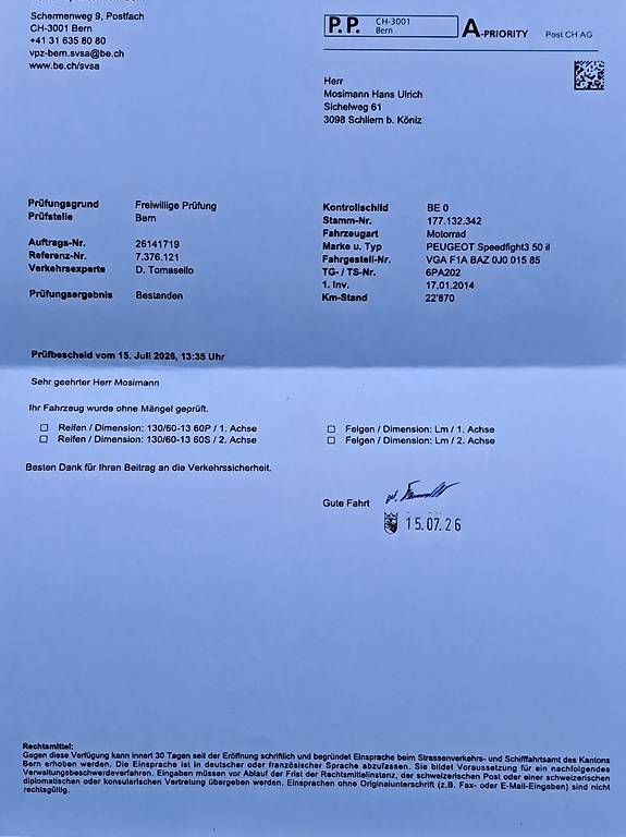 Strada: Speedfight 3 LC 50cc – Usato da Schliern b. Köniz venduto da joekulsarlon 4