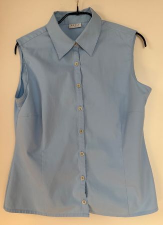 AKRIS PUNTO Hemdbluse ärmellos, hellblau Gr. 38
