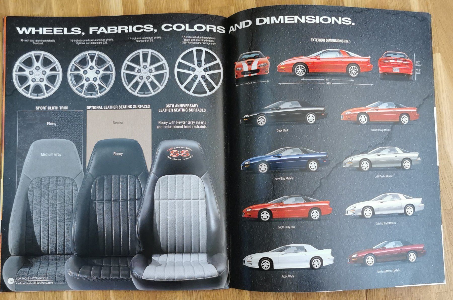 Chevrolet Documenti: CAMARO Chevrolet GM 2002 – Nuovo (secondo la descrizione) da huenenberg venduto da Suizofelize 7