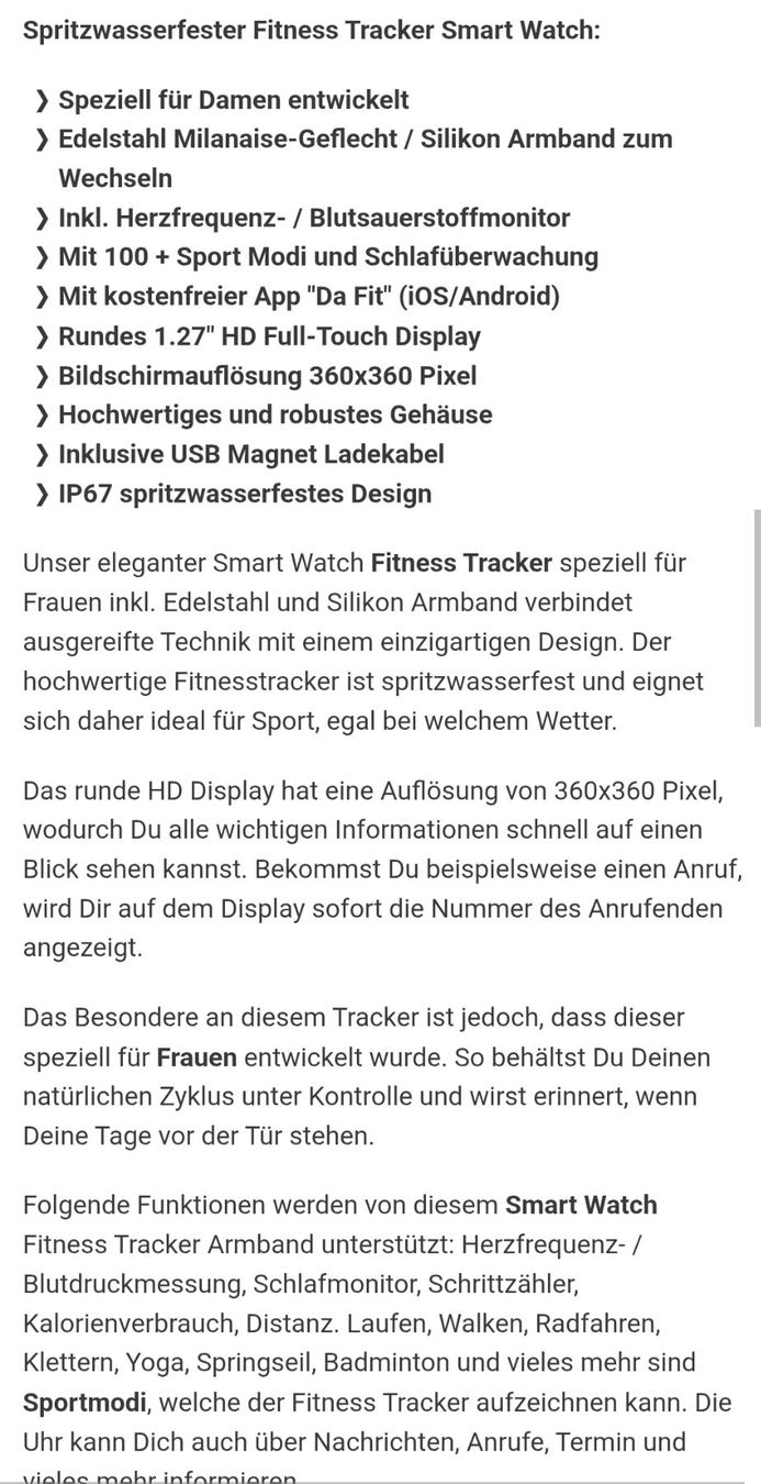 Smartwatch: Smartwatch – D'occasion à Neuenkirch par Lnpd 4