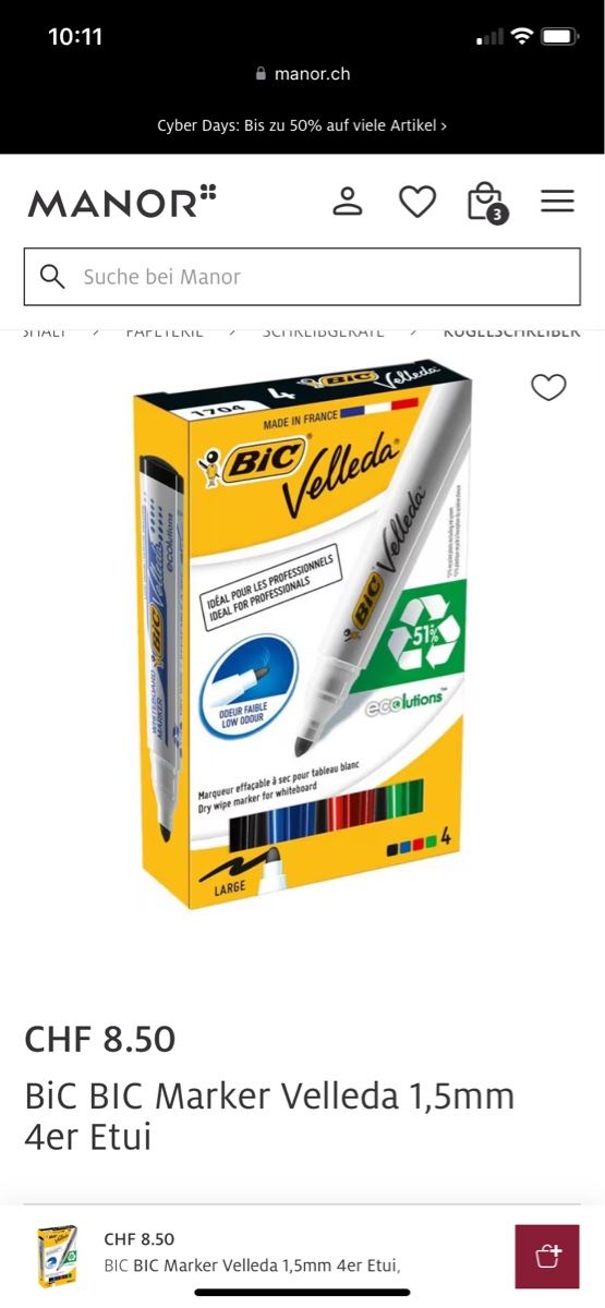 Bic Penna & Evidenziatori: Marker Bic Velleda 40pz – Nuovo (secondo la descrizione) da Bellinzona venduto da rob_d6fz 1