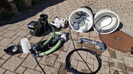 Poolfilter inkl. Pumpe und Verteilerventil