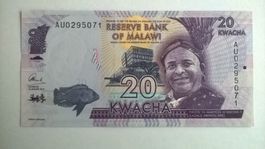 Billet banque Malawi 20 Kwacha série 2014/20 UNC