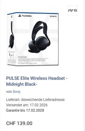 Sony Cuffie: PS5 Pulse Elite Wireless Headset Schwarz – Nuovo (secondo la descrizione) da Zürich venduto da UndeadStore 3