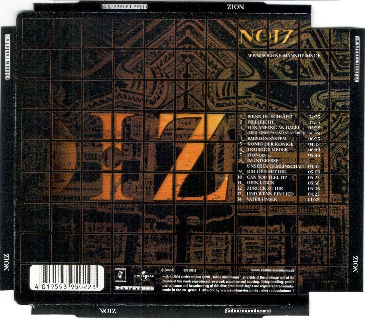 CD: Söhne Mannheims CD Noiz – Usato da St. Margarethen TG venduto da Smiley-Face 1