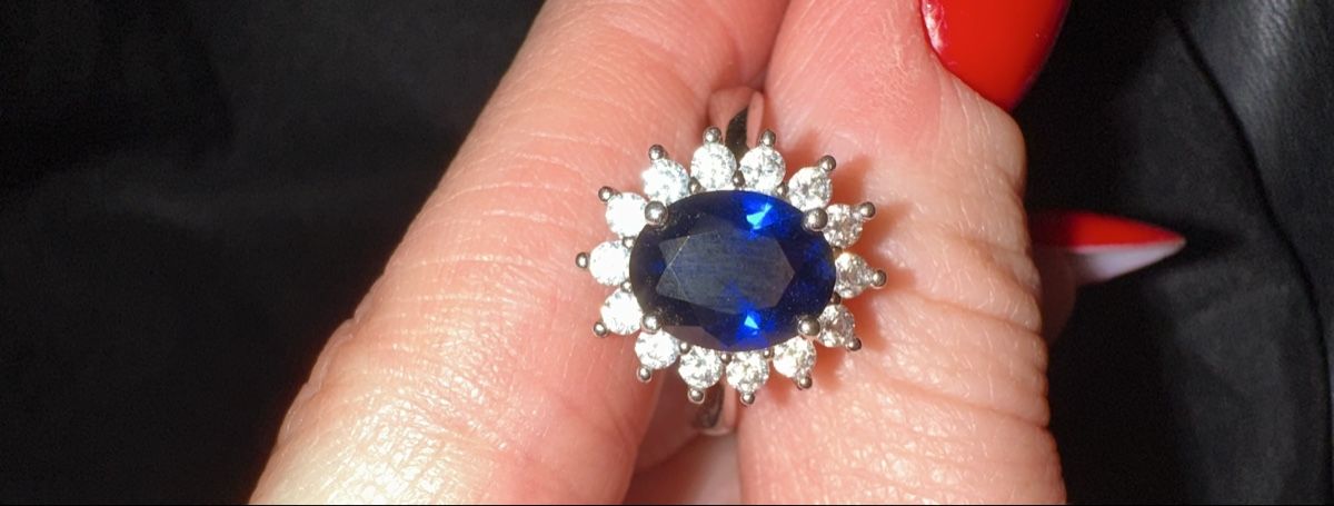 Anelli: Wunderschöner Ring mit blauem Stein – Nuovo (secondo la descrizione) da Luzern venduto da alb_g6yd 4