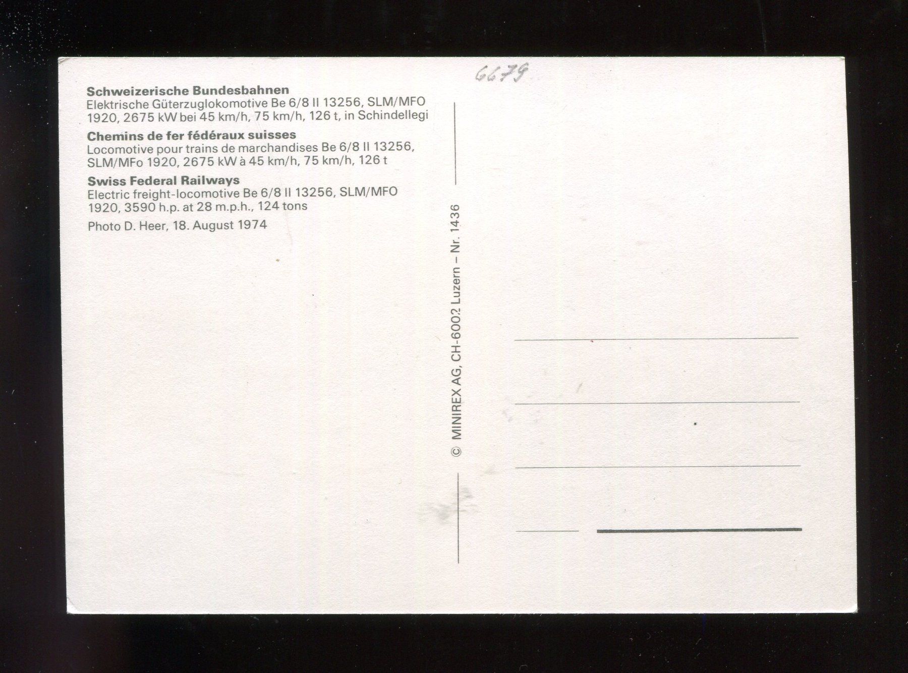 Cartoline postali: SBB, Güterzuglokomotive – Usato da Aarau venduto da Elmaar41 1