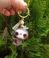 Amigurumi Schlüsselanhänger mit Faultier  Neu