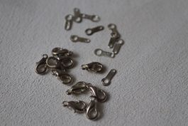 DIY-Schmuckzubehör 10xSet Silberfarbene Karabinerverschlüsse