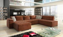 Wohnlandschaft Rechts Sofa mit Bettkasten + Schlaffunktion