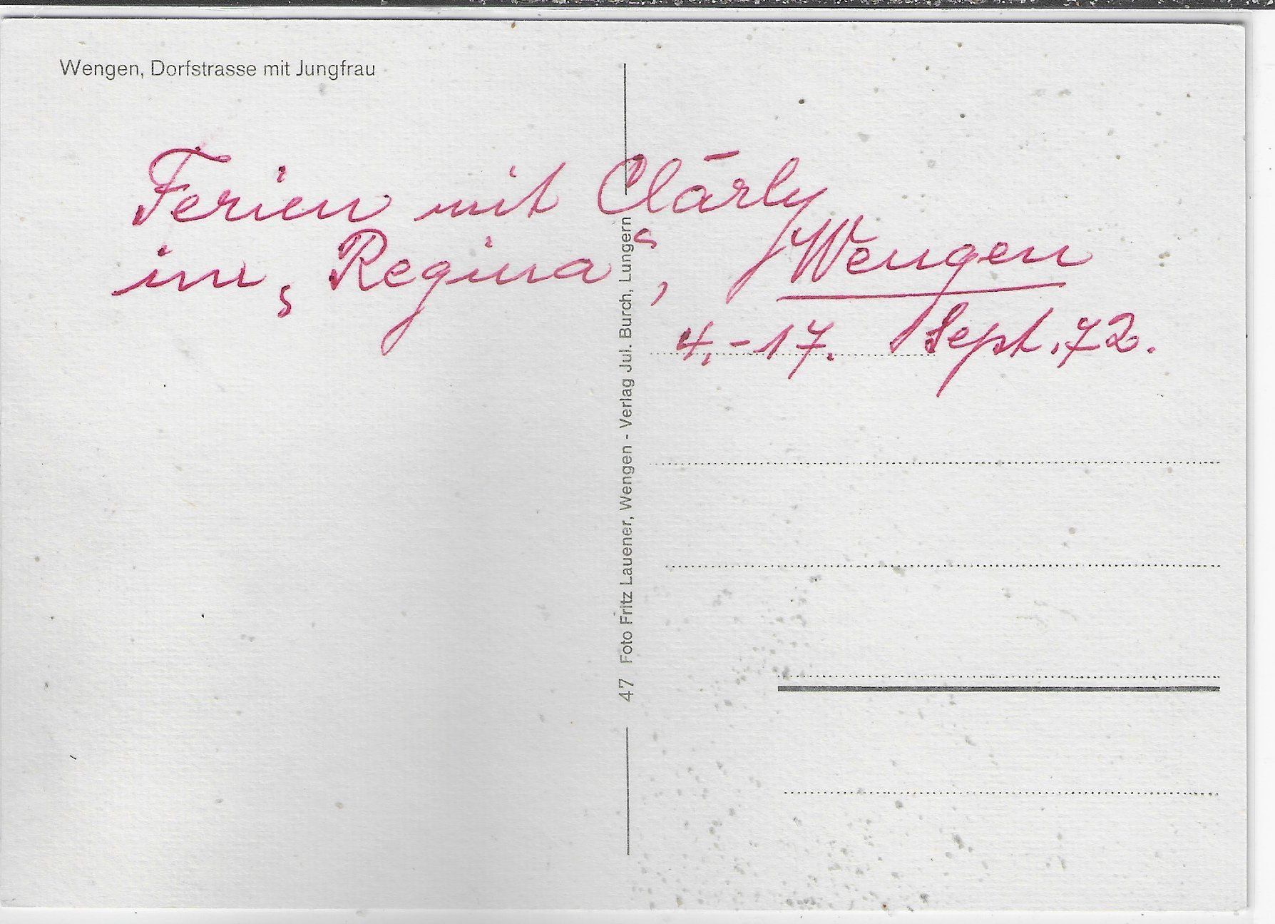 Cartoline postali: Wengen - Dorfstrasse – Usato da Ettingen venduto da Kartenplanet 1