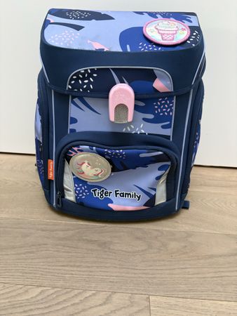 Schulthek Tiger Family, Blau/pink