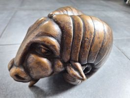 Bronzefigur Widderkopf (massiv)