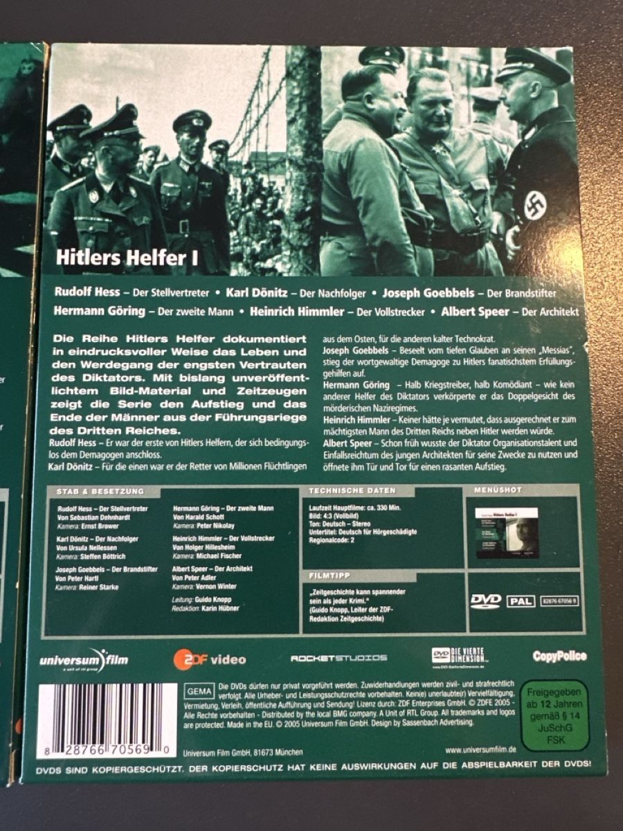 Hitlers Helfer I & II - 2 DVDs - Guido Knopp - Neuwertig (Gebraucht) in ...