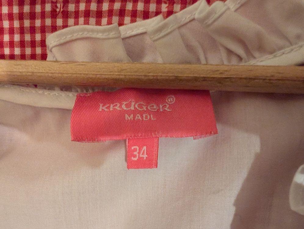 Costumi: Dirndl Krüger Almsach Gr. 34/36 rot weiss  top Zustand – Usato da Winterthur venduto da blubb_ 3