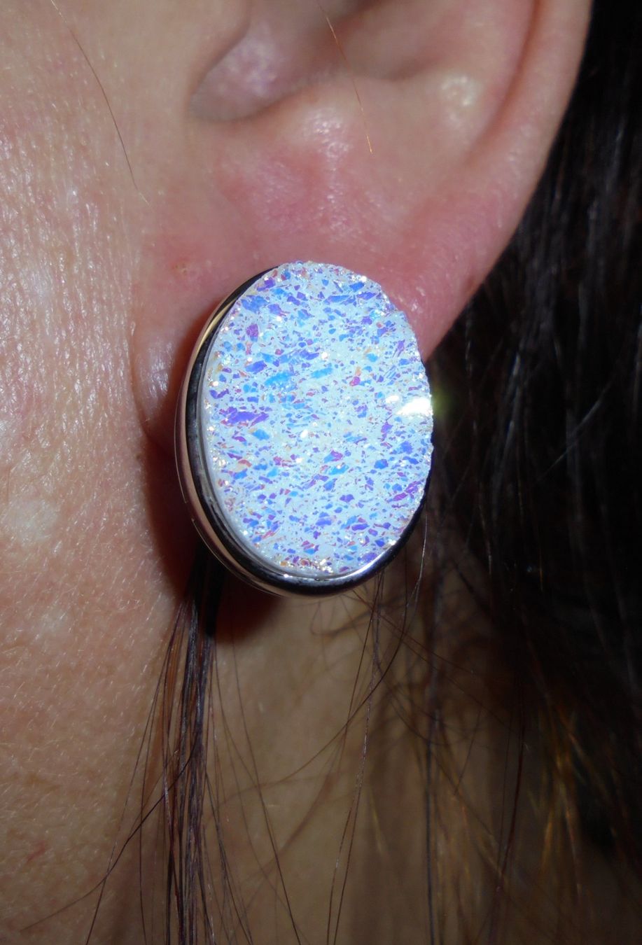 Orecchini pendenti & Orecchini a lobo: Echtschmuck: Perlenschimmer Glitzer-Quarz Ohrstecker – Nuovo (secondo la descrizione) da Zuchwil venduto da maumauchi 5