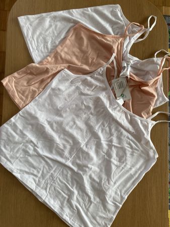 3er Pack Damen Top XL/50 Neu weiss rosa
