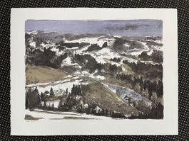 Landschaft im Emmental von FRED BAUMANN 1987     (ID B5788)