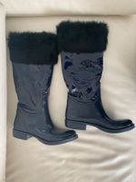 Stylische Winterstiefel Gr. 39 mit Fellbesatz