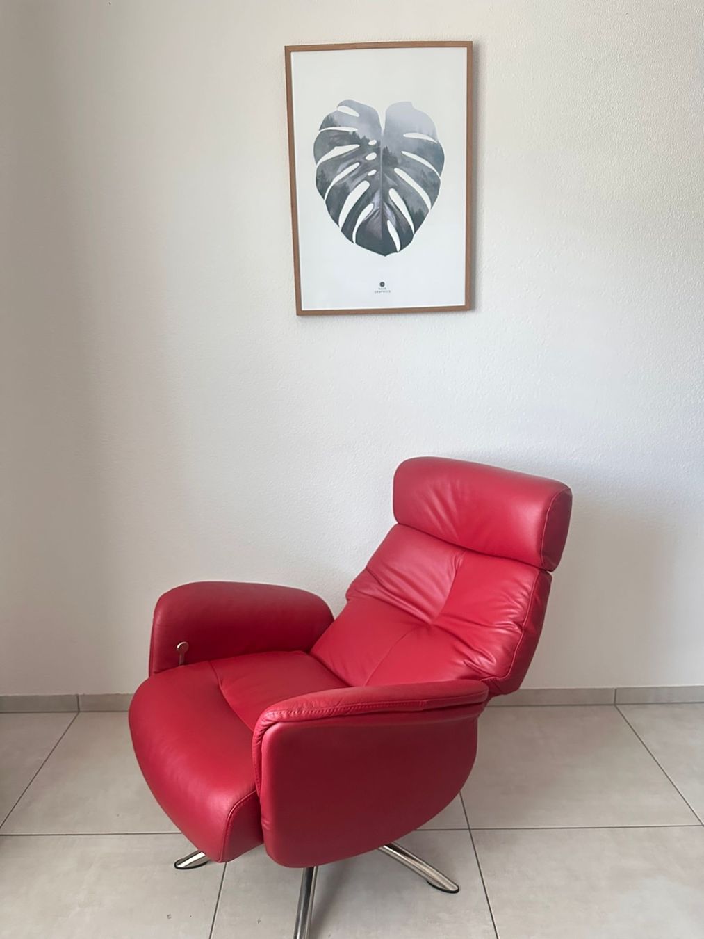 Sessel: Bequemer Relaxsessel mit Fußhocker aus echtem Leder – Neu (gemäss Beschreibung) aus Winterthur von shp_xcc5 2