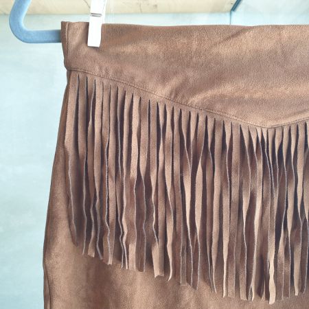 🐸 FAUX SUEDE ROCK JUPE MIT FRANSEN S COWGIRL