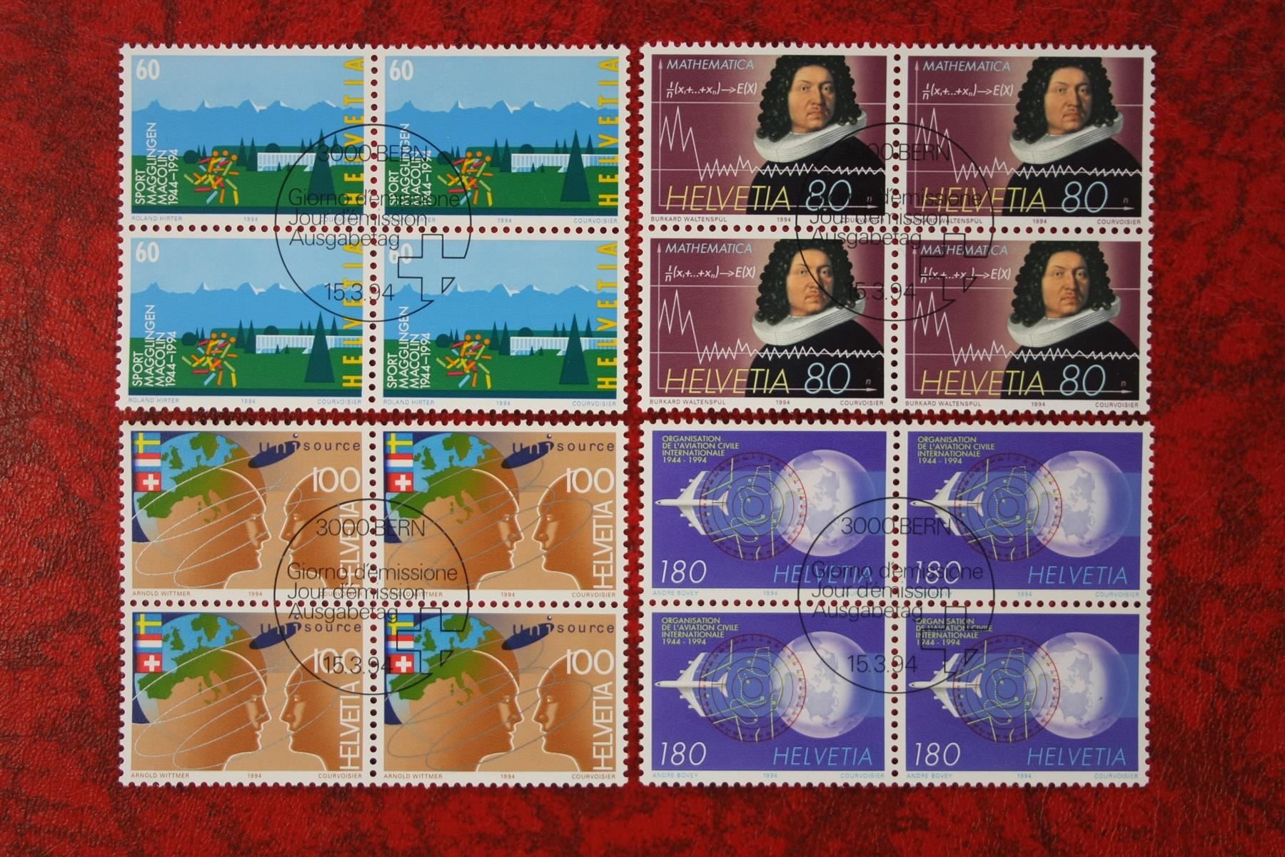 Tous les timbres: 1994:856-859  Et. mit Gummi – Neuf (Voir description) à Deitingen par Lglobi