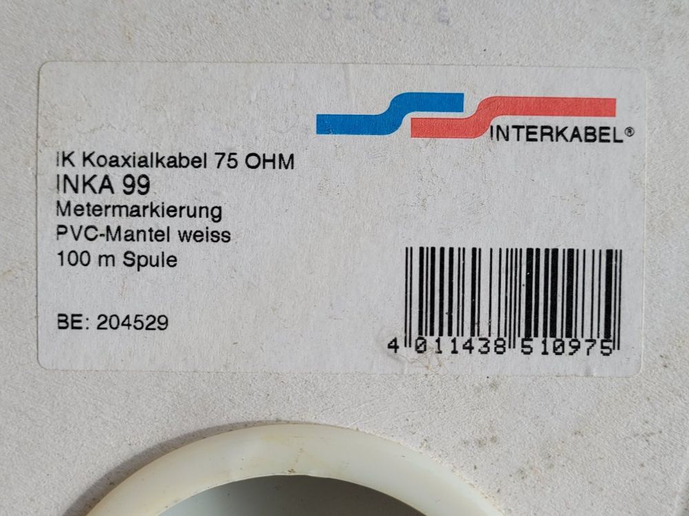 Koaxialkabel 75 Ohm, Länge > 50 Meter bzw. 3 kg | Kaufen auf Ricardo