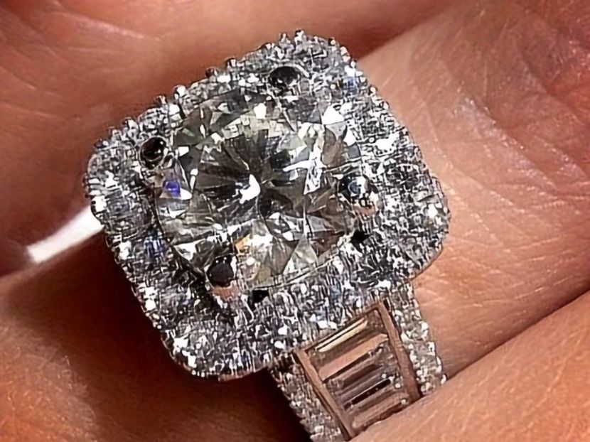 Anelli: Luxus Elegante Gr.19/9 Ring Farbe: Silber / Weiss – Nuovo (secondo la descrizione) da Biel-Bienne venduto da Roserosse13 7