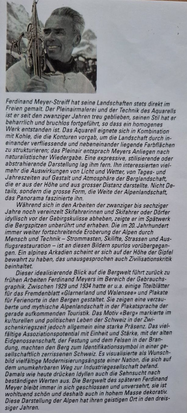 Dipinti: Aquarell Ferdinand Meyer-Streiff Saas Fee Allalinhorn VS – Usato da Rheinfelden venduto da Badelus 3