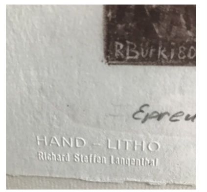 Grafica & Litografie: Lithographie René Bürki Gemälde – Usato da Aarwangen venduto da to-hirschi 1