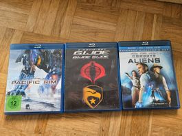 4 Blu-ray Filme, G.I 1+2. Joe, Pacific Rim, Cowboys & Aliens