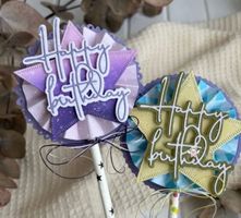 Neues Stanzschablonenset Happy Birthday 3D Schriftzug