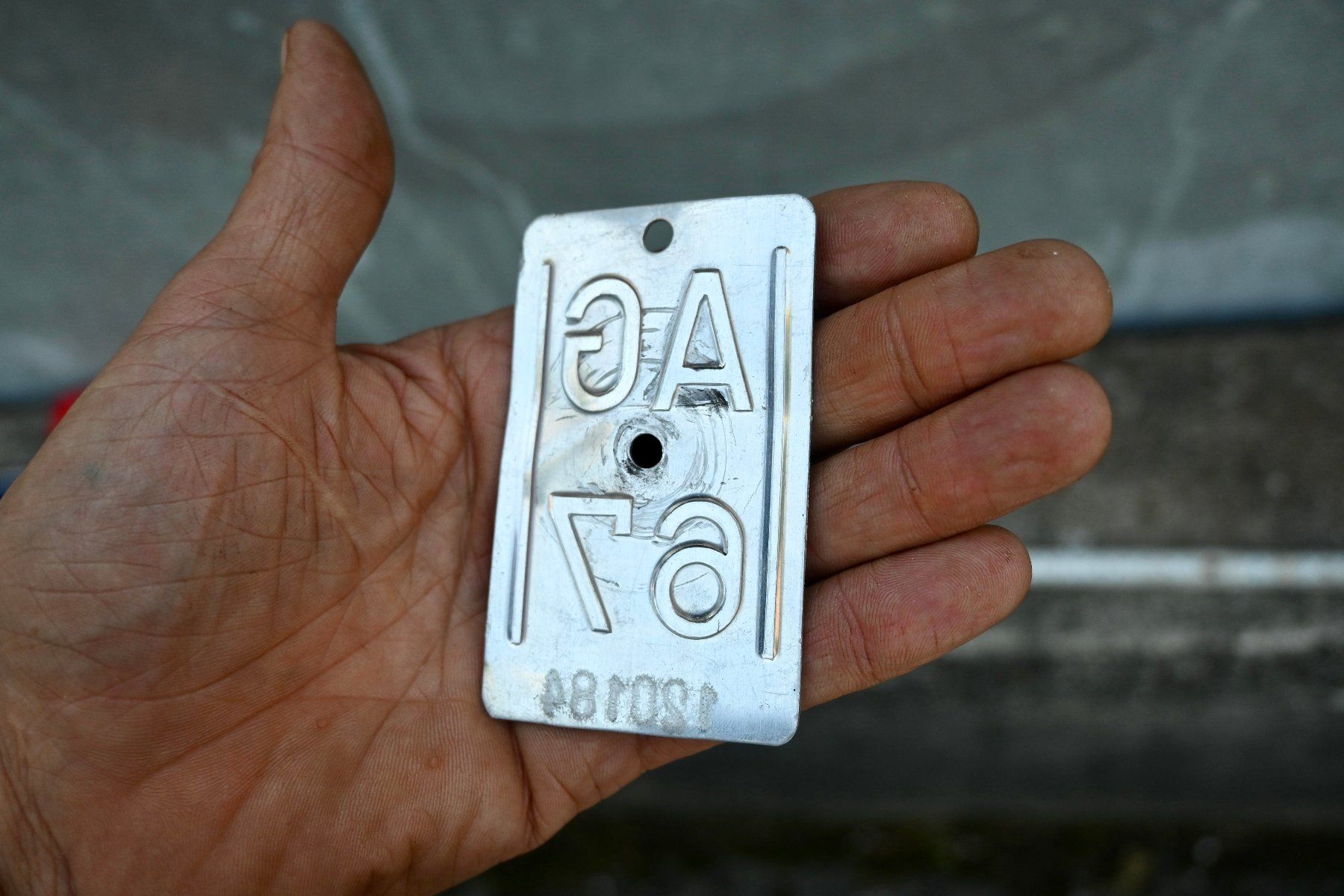 Schilder: Velonummer AG von 1967 - Aargau - AG 67 – Gebraucht aus Pfaffhausen von mono_rec 7