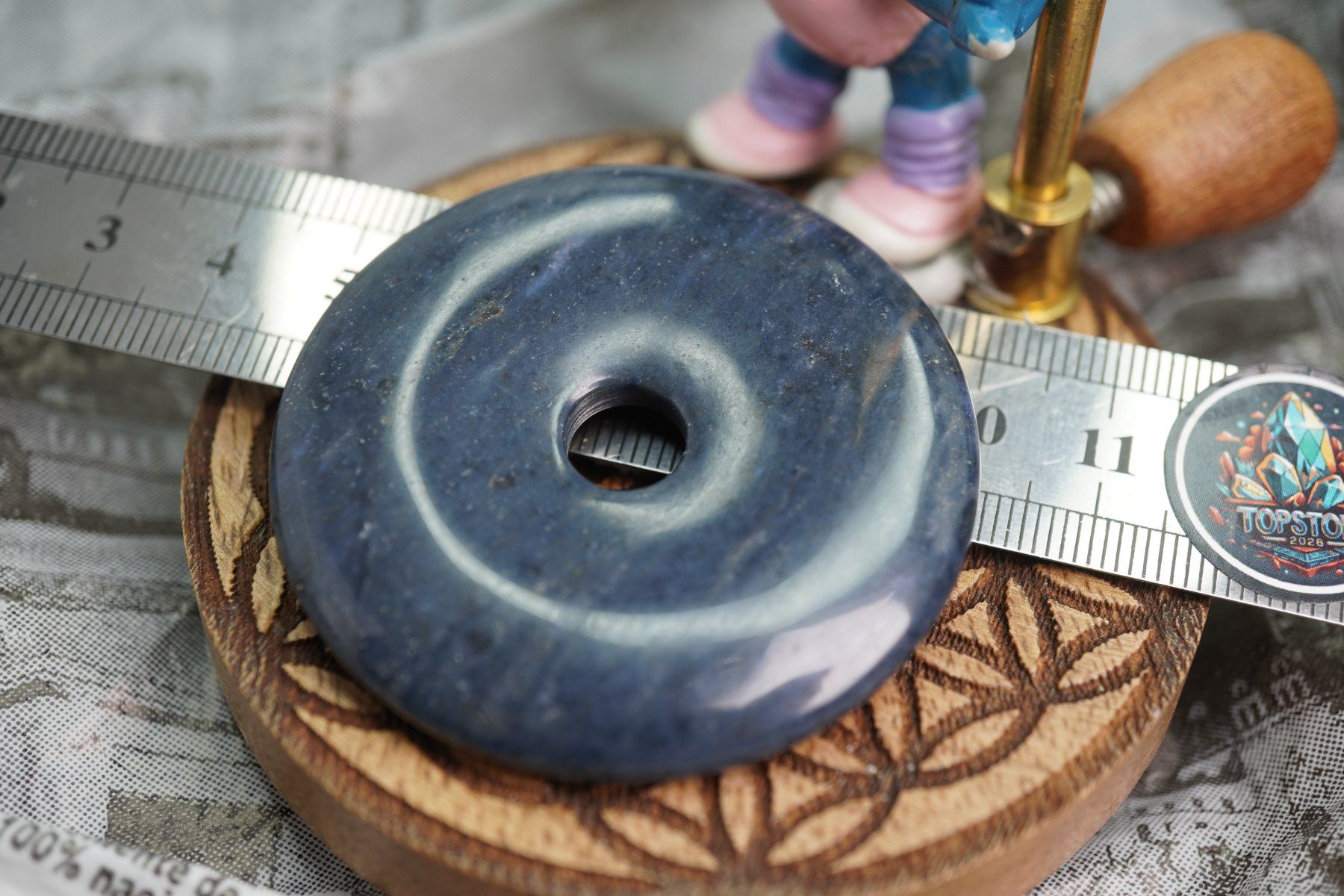 Minerali & Pietre curative: Dumortierit   Pi  Scheibe  ca50mm    ab  1.-     Räumung – Nuovo e nell'imballaggio originale da Eschenbach SG venduto da topstone 5