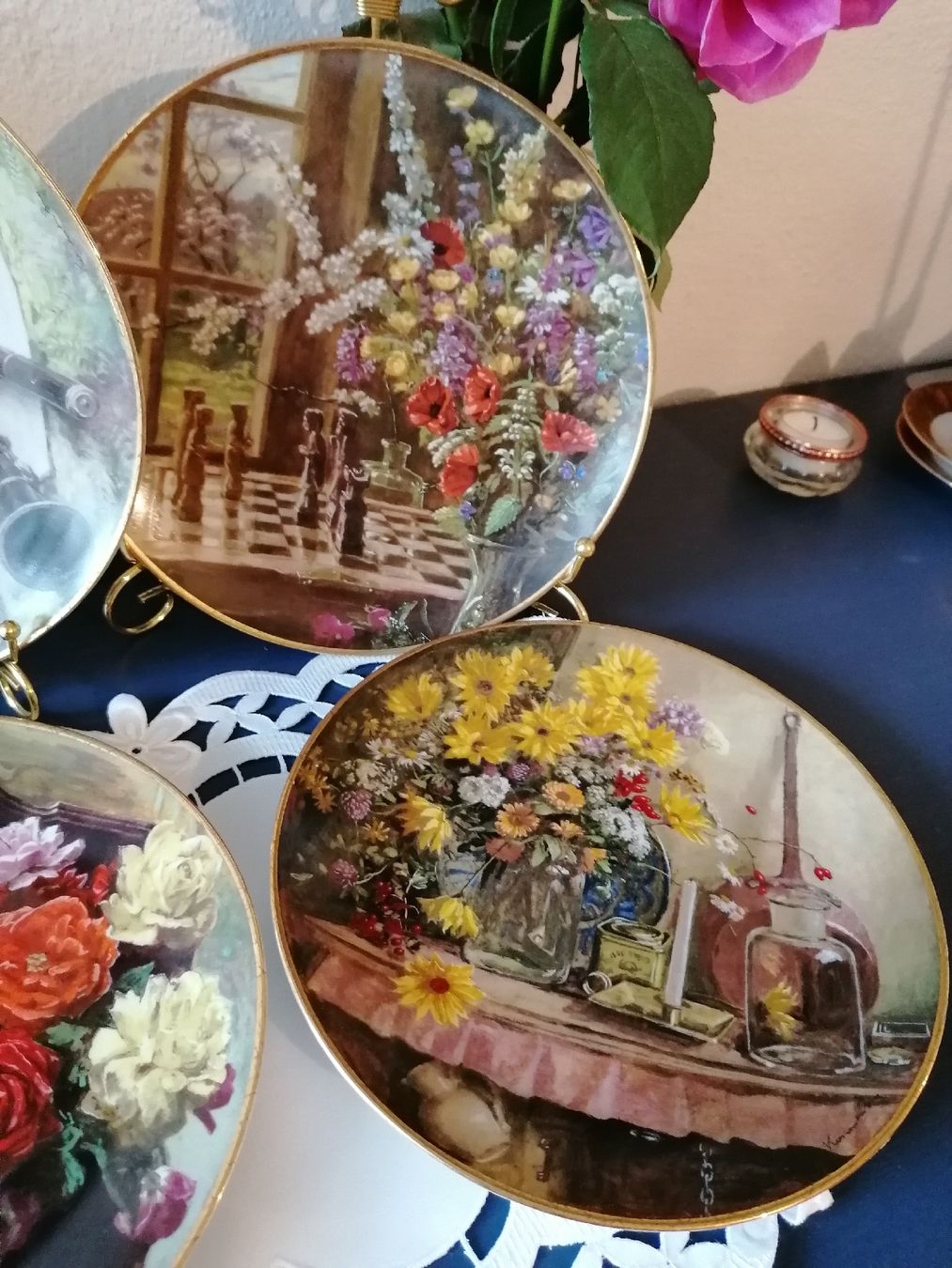 Assiettes: Teller-Set "Stilleben mit Feldblumen" von Rees van den Berg – D'occasion à Aegerten par Jos_zem 3