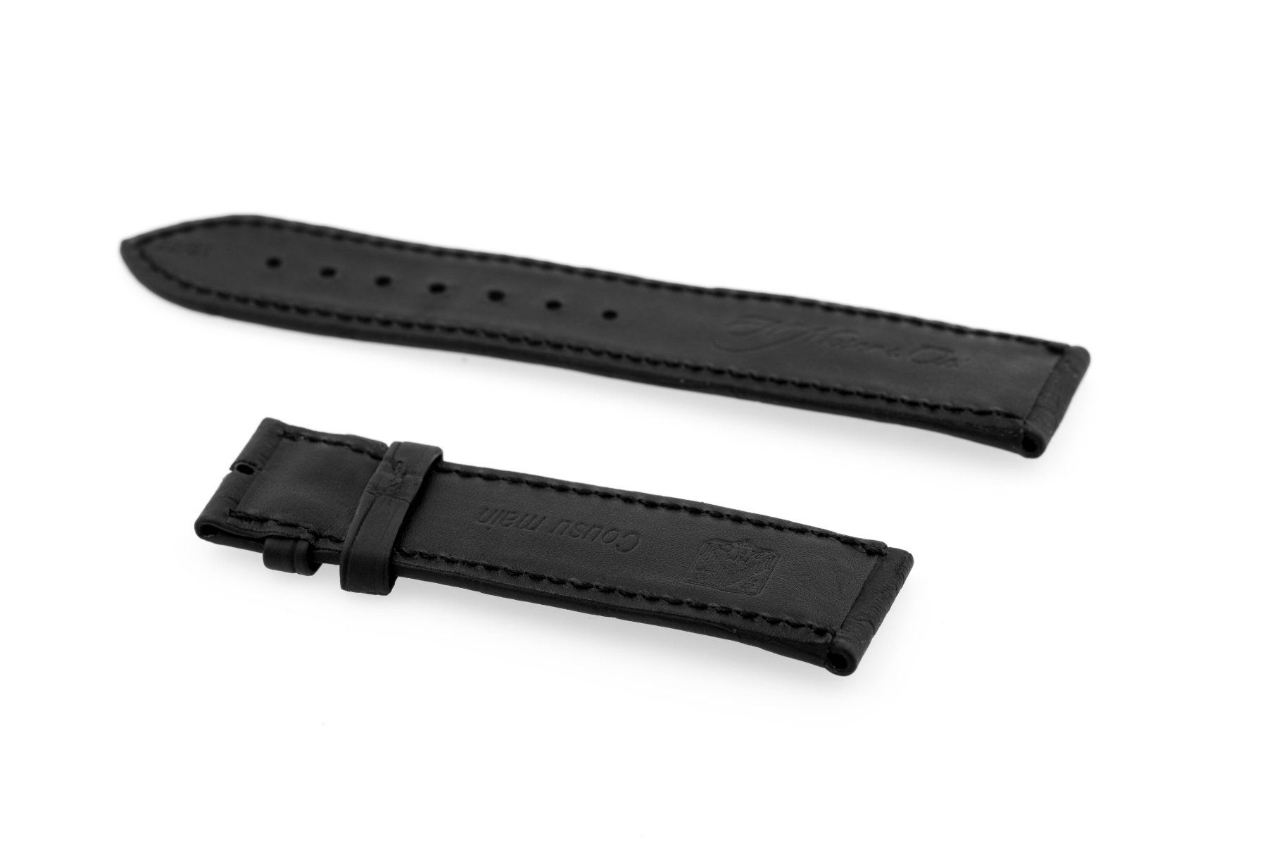 Bracciali & Braccialetti: H.Moser & Cie. black leather strap 22mm – Nuovo (secondo la descrizione) da Epalinges venduto da bracelet123 1