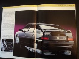 Prospekt Citroën BX mit BX GTI 4WD / BX 16V / Break von 1989