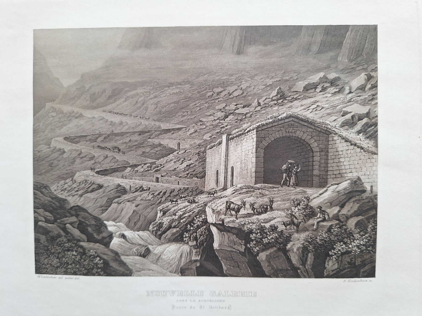 Stiche: ST GOTHARD. NOUVELLE GALERIE – Gebraucht aus Bevaix von bohrap