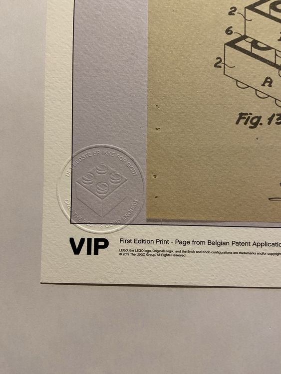 Spielzeuge: LEGO® Patent Druck - First Edition Print VIP – Neu und originalverpackt aus Wädenswil von xxlchlinelxx 2