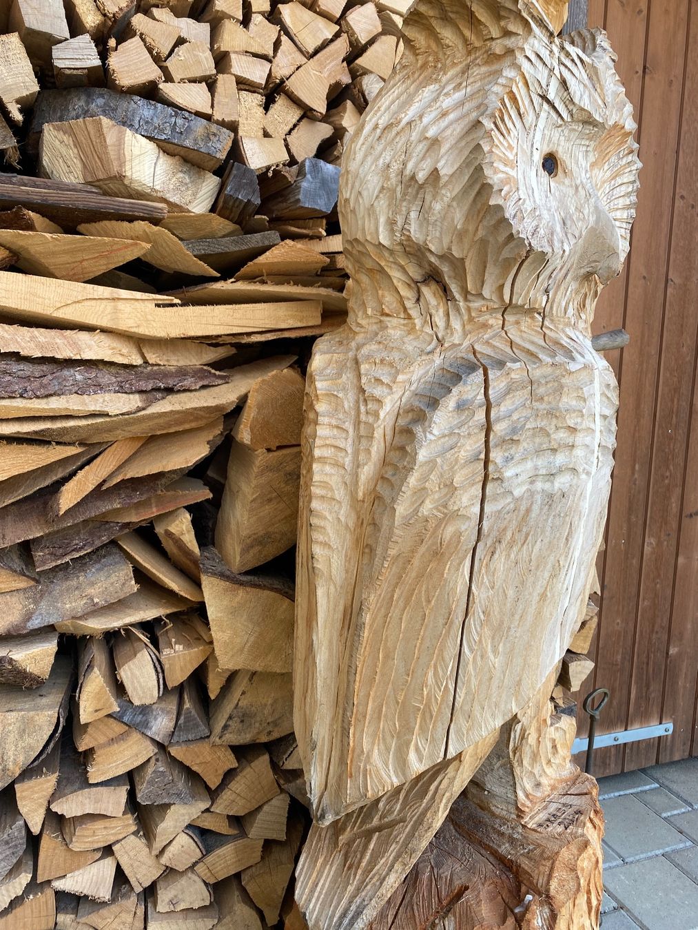 Articoli in legno: Eule aus Buchenholz – Usato da Wiesendangen venduto da argon03 3