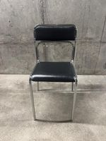 Stühle Metall Chrom Schwarz Kunstleder gebraucht