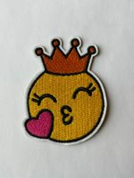 Smile Krone Kuss Patch, Badge / Aufnäher