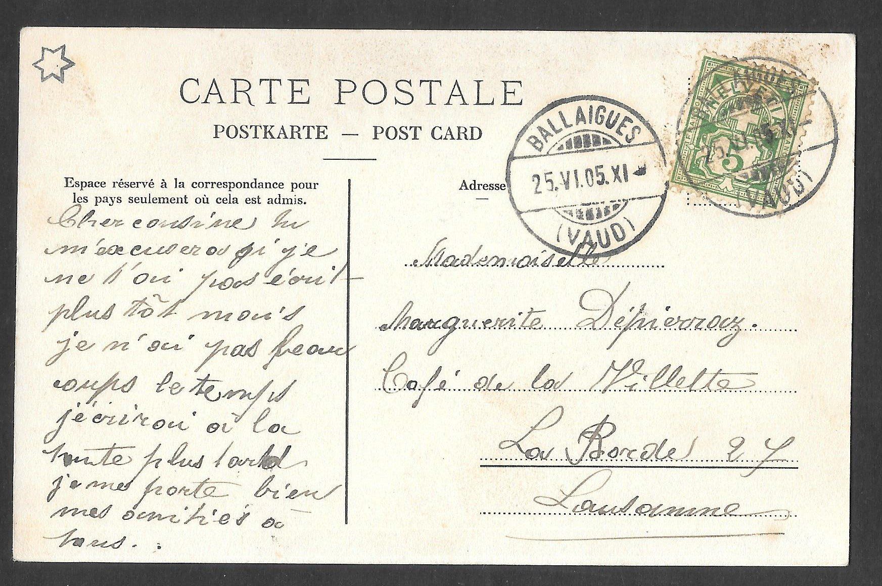 Cartoline postali: Ballaigues Detailansicht – Usato da Olten venduto da clotaldi 1