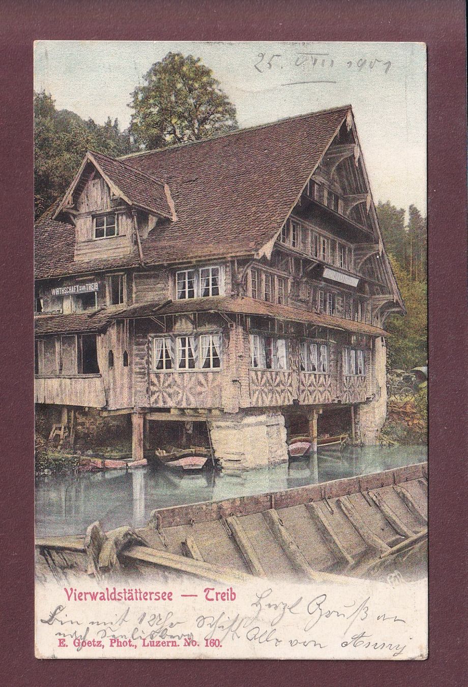 Cartoline postali: TREIB - 1901 – Usato da Pully venduto da nicecards