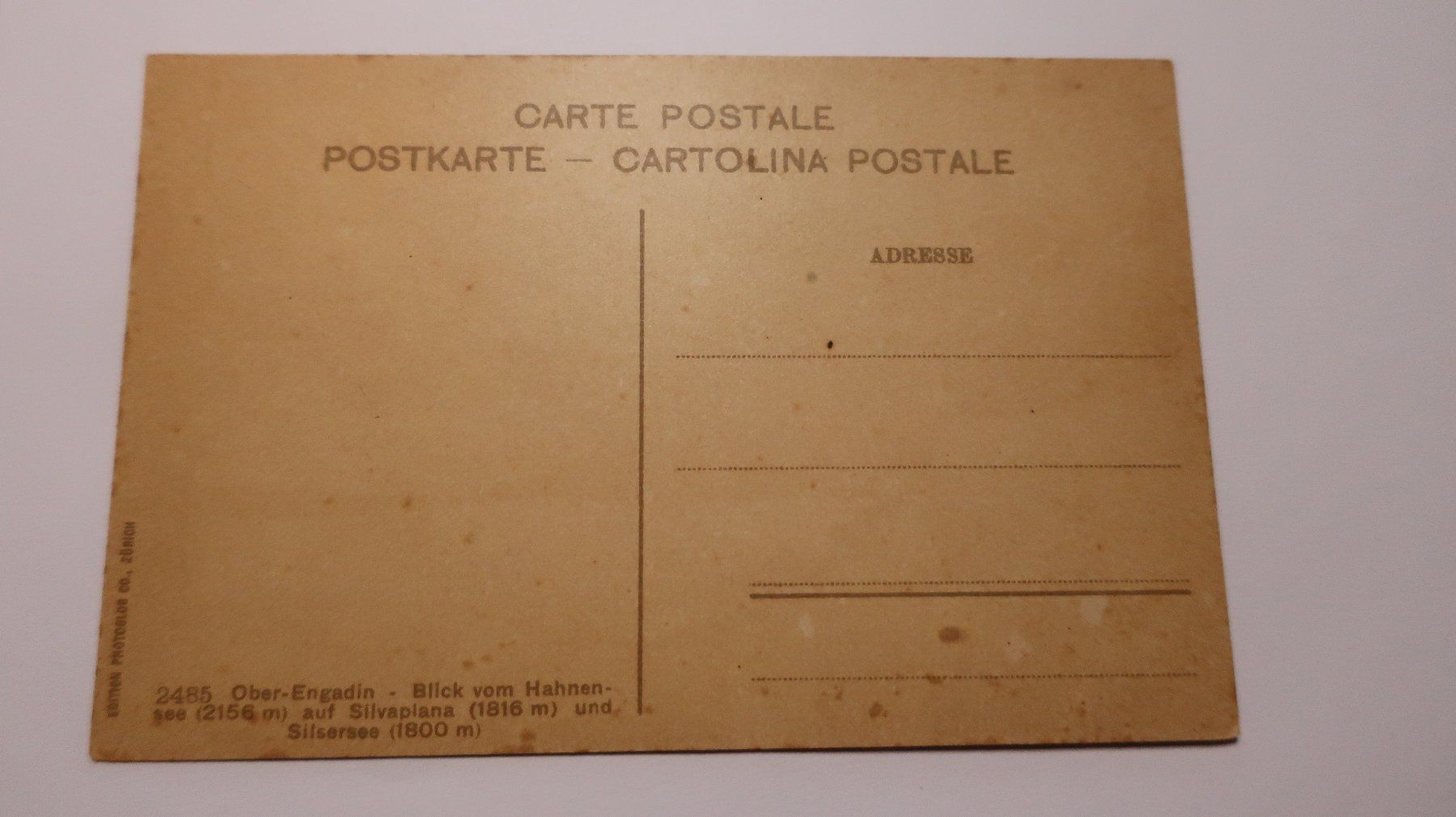 Cartes postales: Ober Engadin Blick vom Hanensee   Panorama – D'occasion à Cormoret par Pascalll2001 4