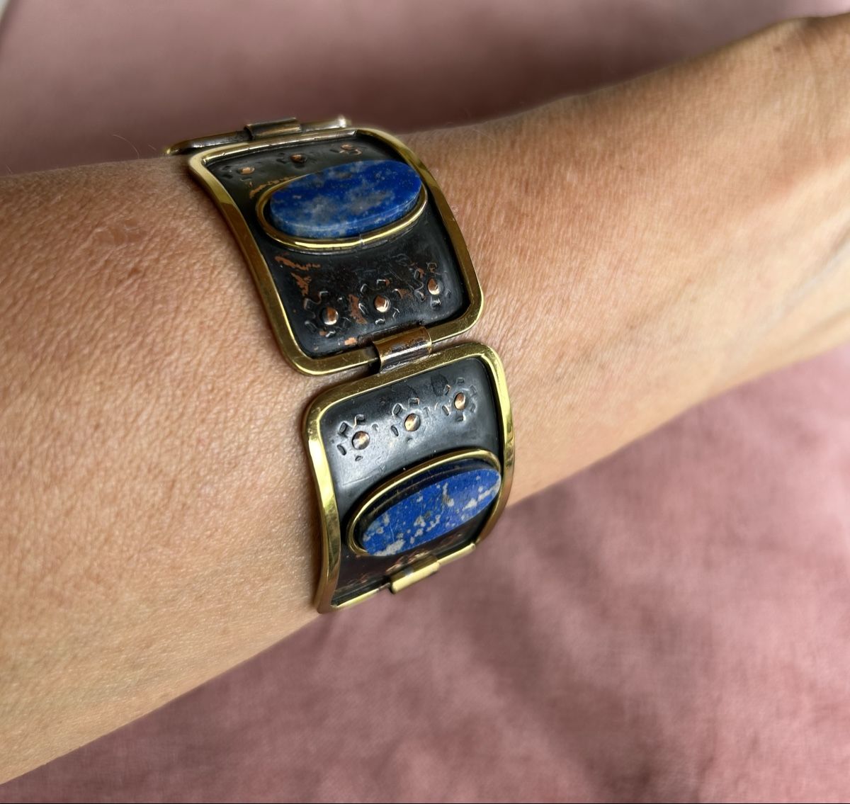 Bracciali & Braccialetti: Armband mit 5 Lapuslazuli – Usato da Lengnau AG venduto da Mefari 3