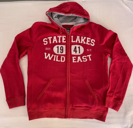 Rote Kapuzenjacke sweatshirt Huddy L/180 "State Lakes"