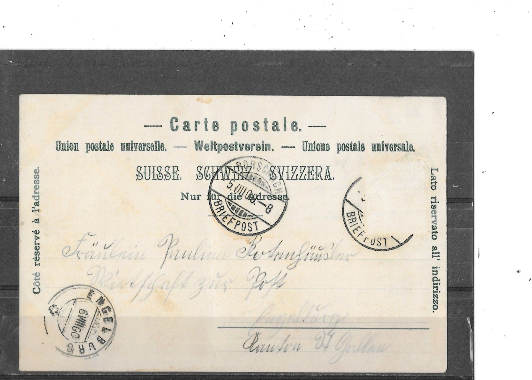 Cartoline postali: AR Gruss aus Heiden 1908 (Litho) – Usato da Schocherswil venduto da Wilare 1